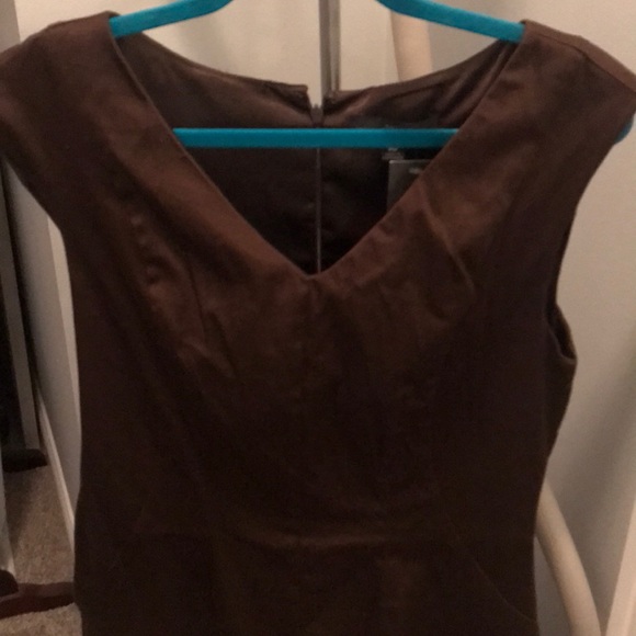 Chocolate Brown sheath dress size 10 - Picture 2 of 4